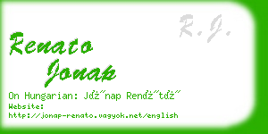 renato jonap business card